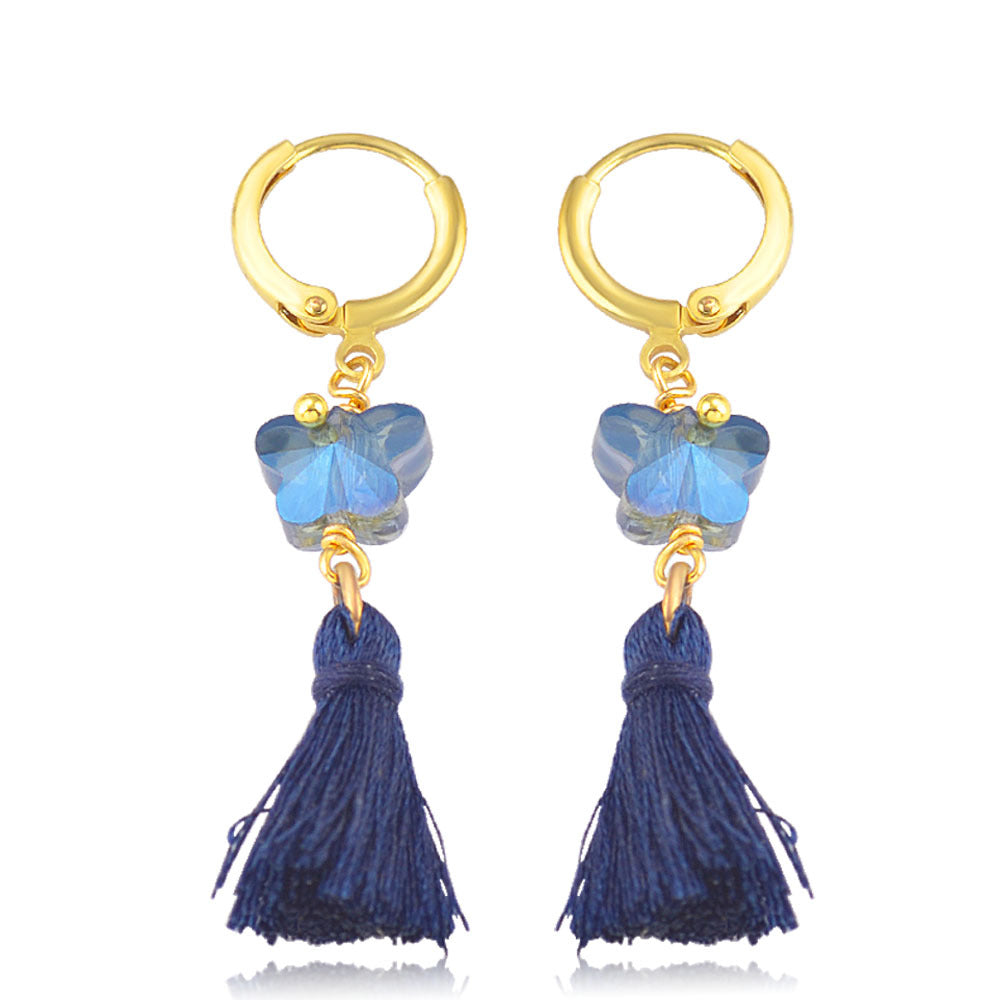 Ear Jewelry European And American New Hit Color Tassel Earrings Earrings