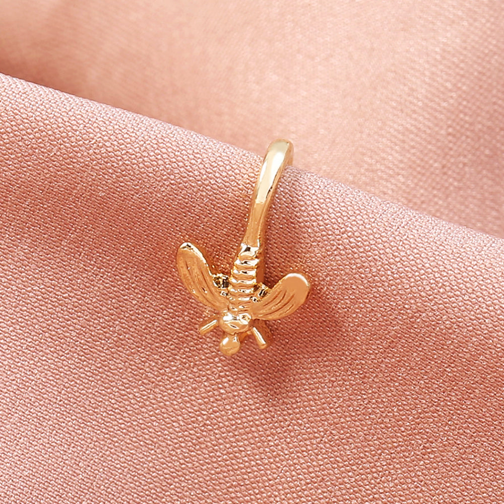 Gold Bee nose ring, mini-cute animal nose ring